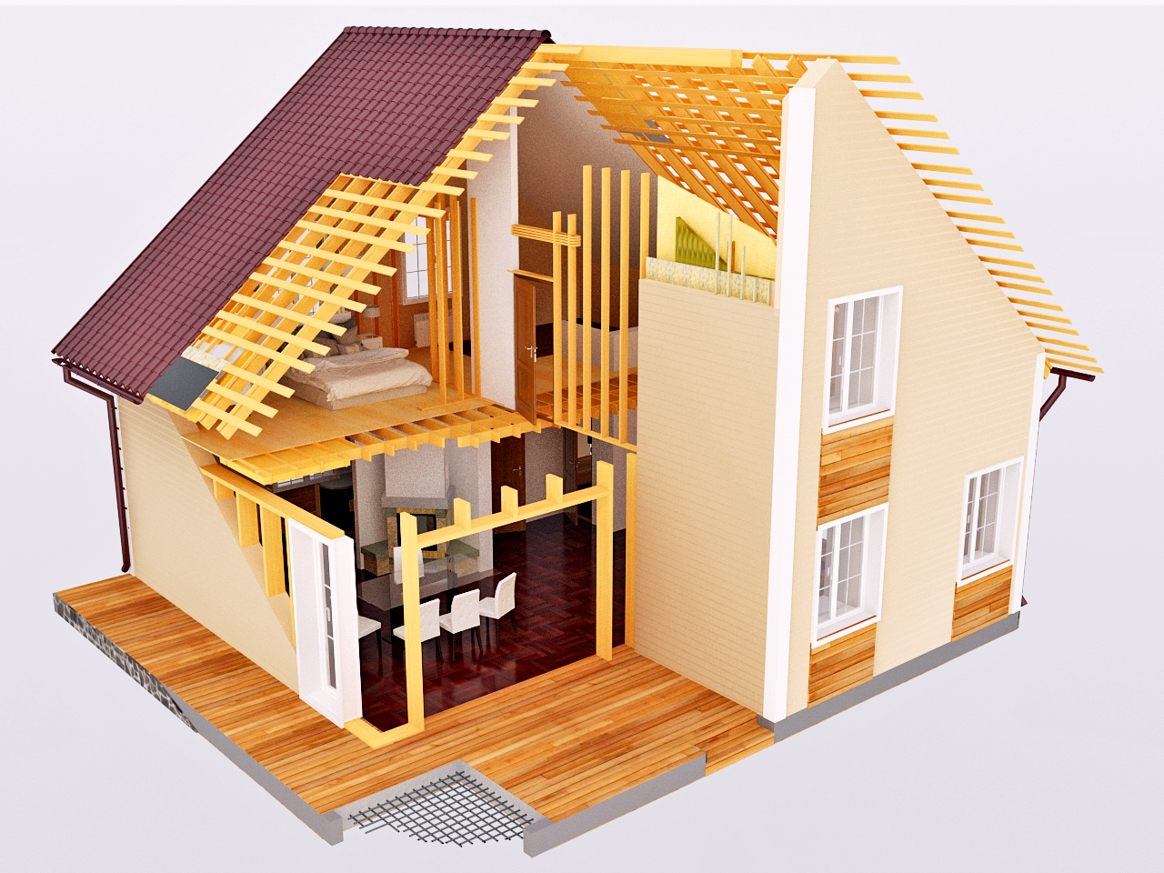 Каркасные дома – технология строительства, преимущества и недостатки