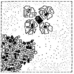 Рис. 25. Облицовка мозаичными плитками прямоугольной формы разных размеров или обломками неправильной формы