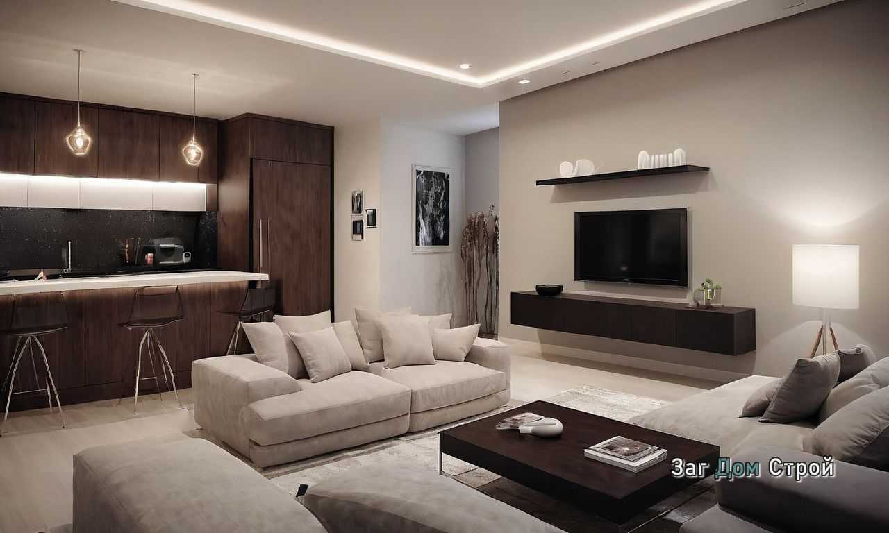 Оформление апартаментов с открытым планировочным ядром для современного интерьера