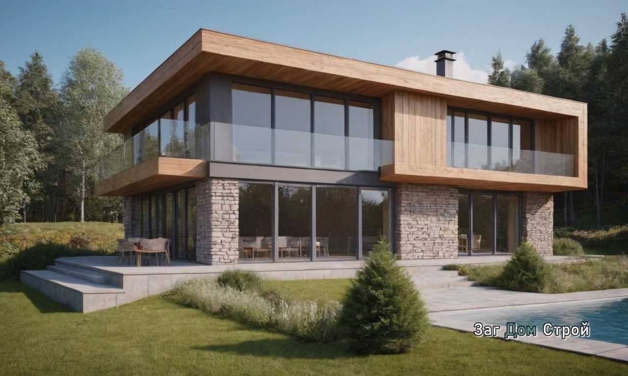 Дом с оптимальным соотношением остекления и стен для комфортного проживания